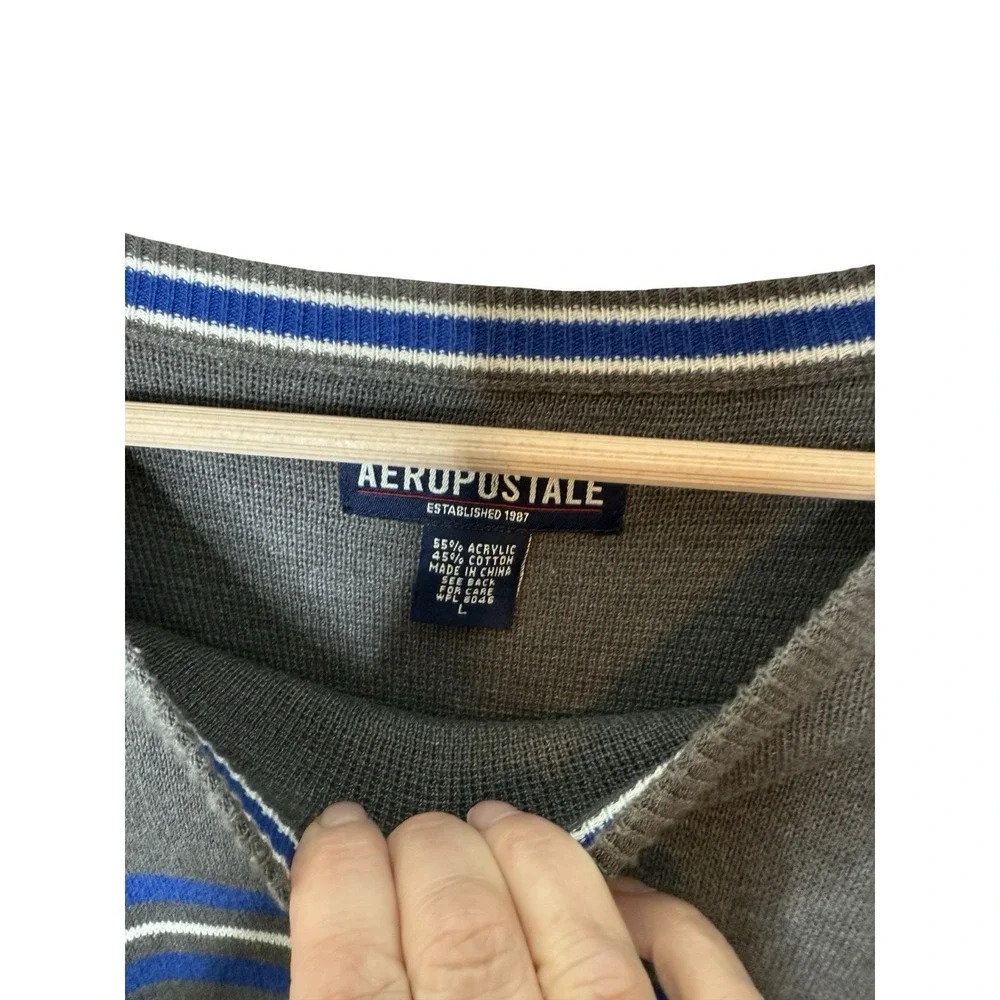 Vintage 90s‎ Y2K Aeropostale Knit Thick Sweater Size Large Skater Preppy Cotton